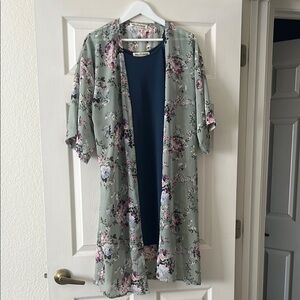 Floral Kimono Cardigan and Dress